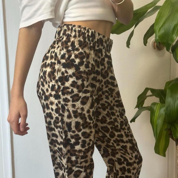 💜Vintage Leopard Print High Rise Pants Size Medium - Picture 5 of 8